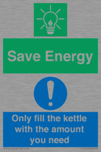 Save Energy - Only fill the kettle with the amount you need